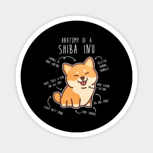 Shiba Inu Dog Anatomy Magnet